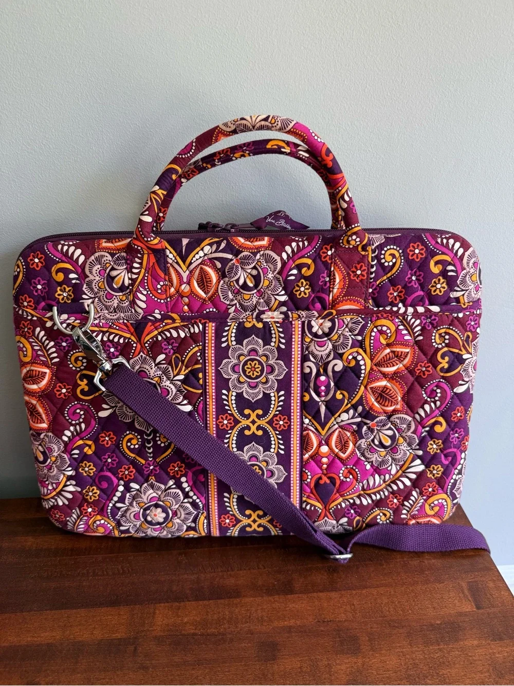 VERA BRADLEY Laptop Quilted Padded Sleeve-Suzani